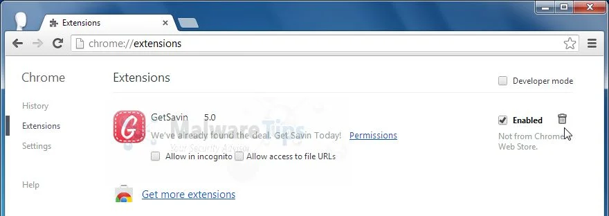 GetSavin Chrome extensions Picture of GetSavin Chrome extensions