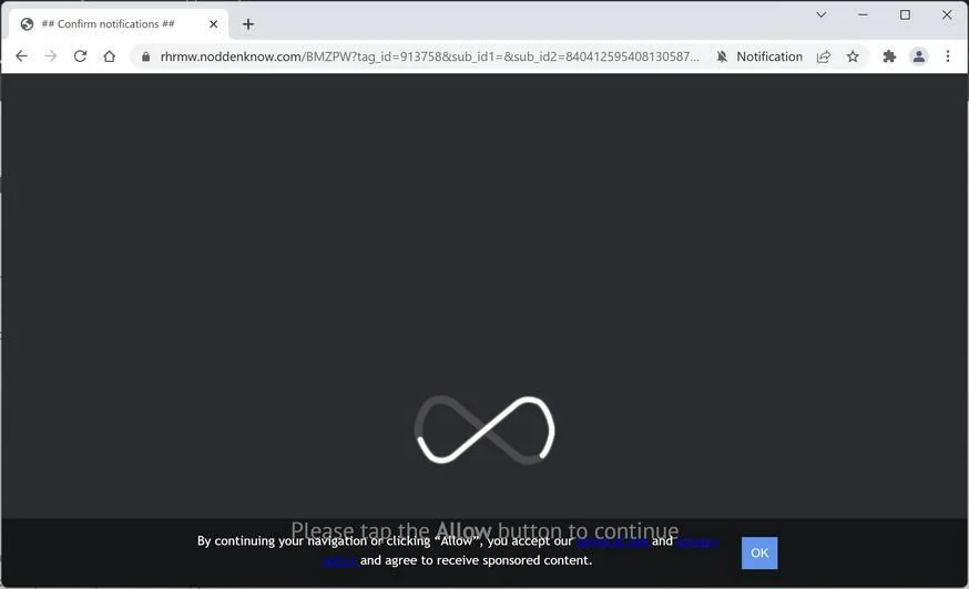 How to Remove Noddenknow.com Pop-up Ads (Virus Removal Guide) 1 Image: Chrome browser is redirected to Noddenknow.com