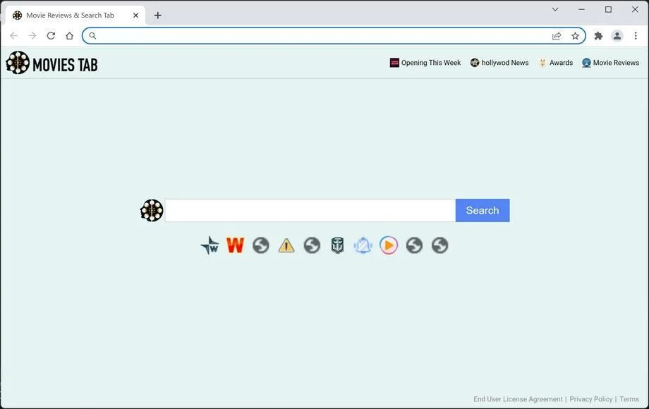 Image: Movies Tab new tab page