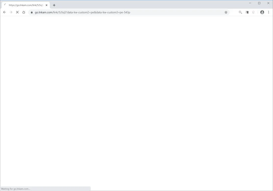 Image: Chrome browser is redirected to Go.lnkam.com