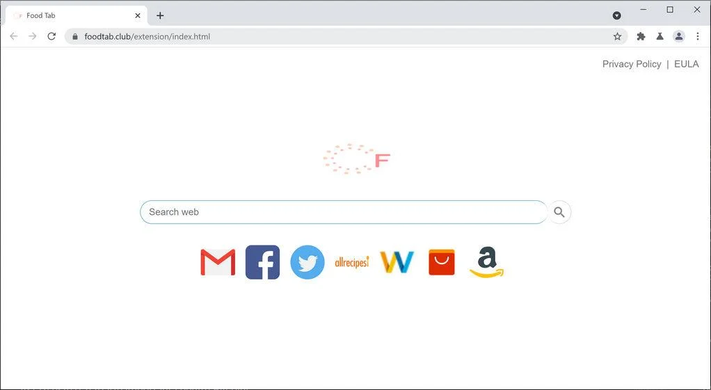 Image: Food Tab browser hijacker