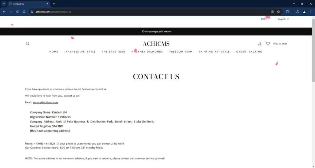 Achicms.com scam 1