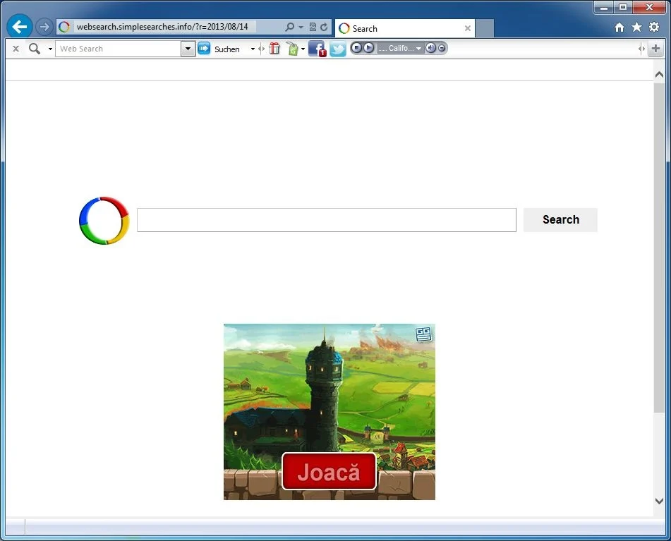 Websearch.simplesearches.info homepage Websearch.simplesearches.info virus