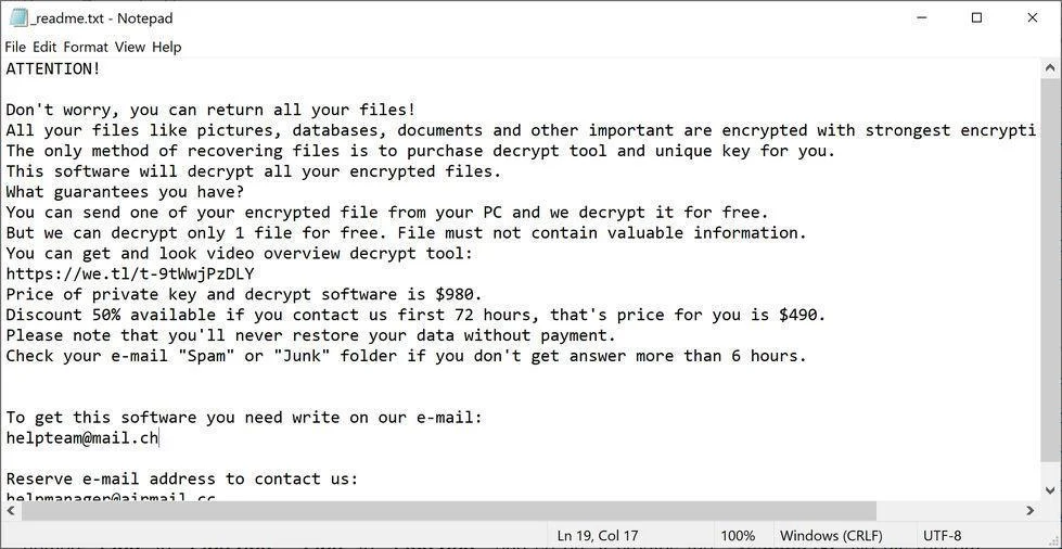 Image: EKVF ransomware