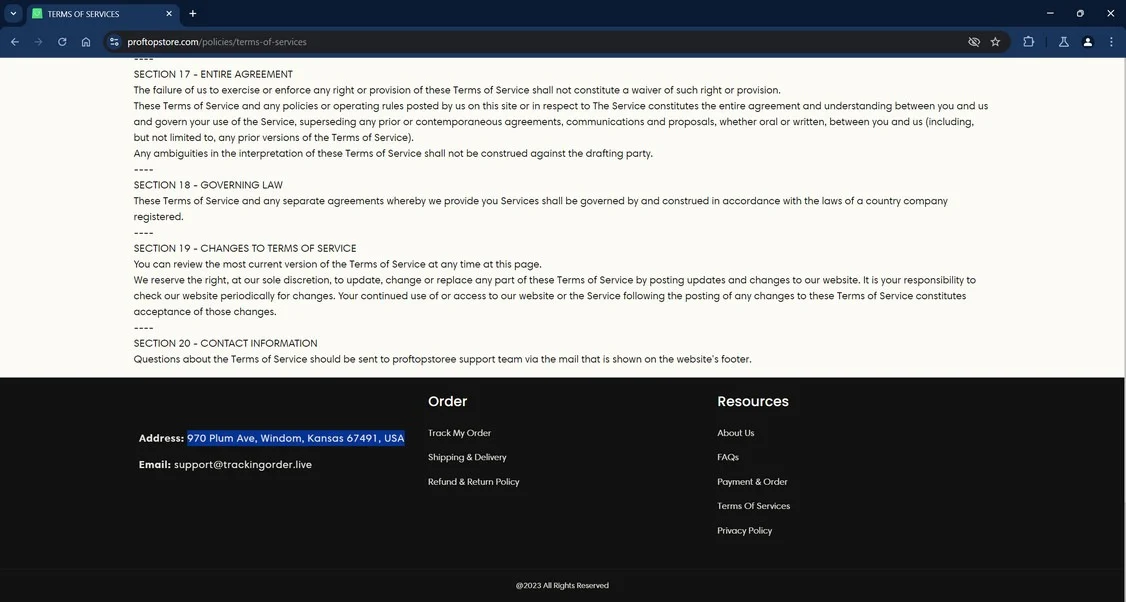 Proftopstore.com scam