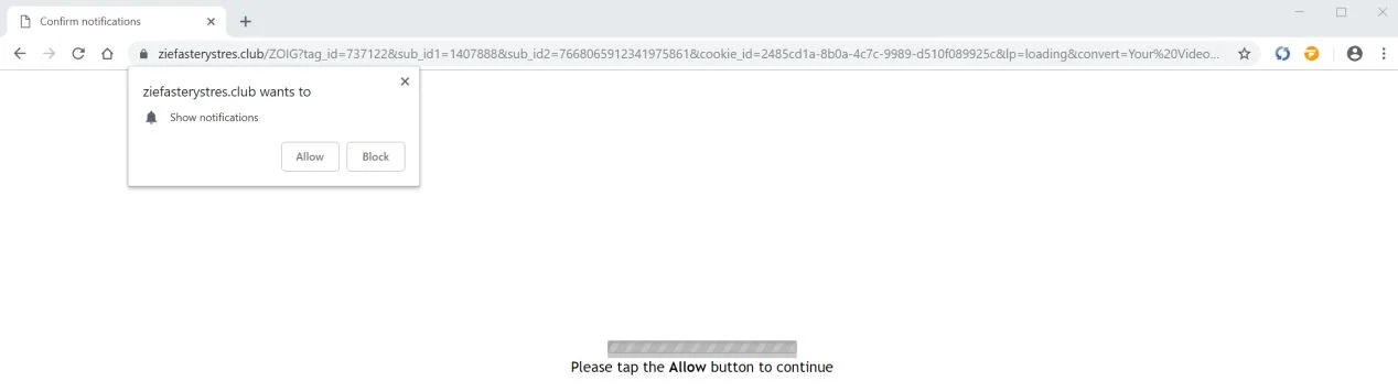 ziefasterystres.club redirect virus