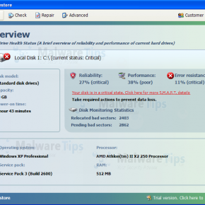File Restore - Virus Removal Guide 1 File Restore Check tab