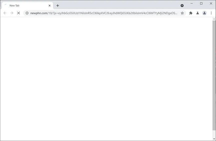 Image: Chrome browser is redirected to Newphn.com