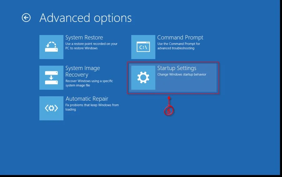 [Image: Windows 8 Startup Settings]