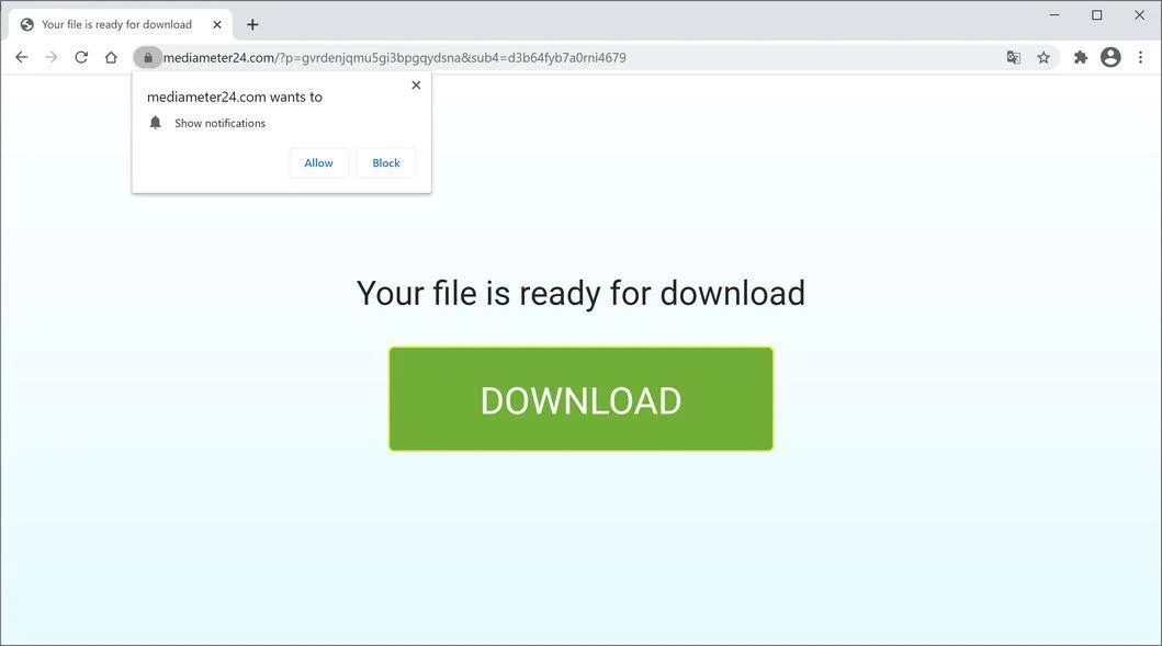 Remove Mediameter24.com pop-up ads (Virus Removal Guide) 1 Image: Chrome browser is redirected to Mediameter24.com