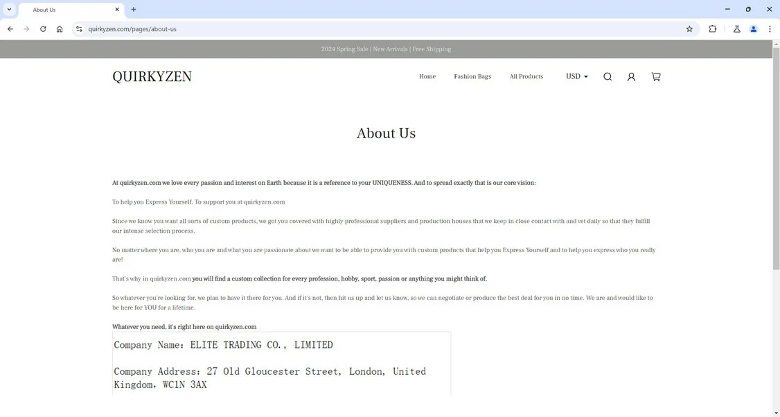Quirkyzen.com scam