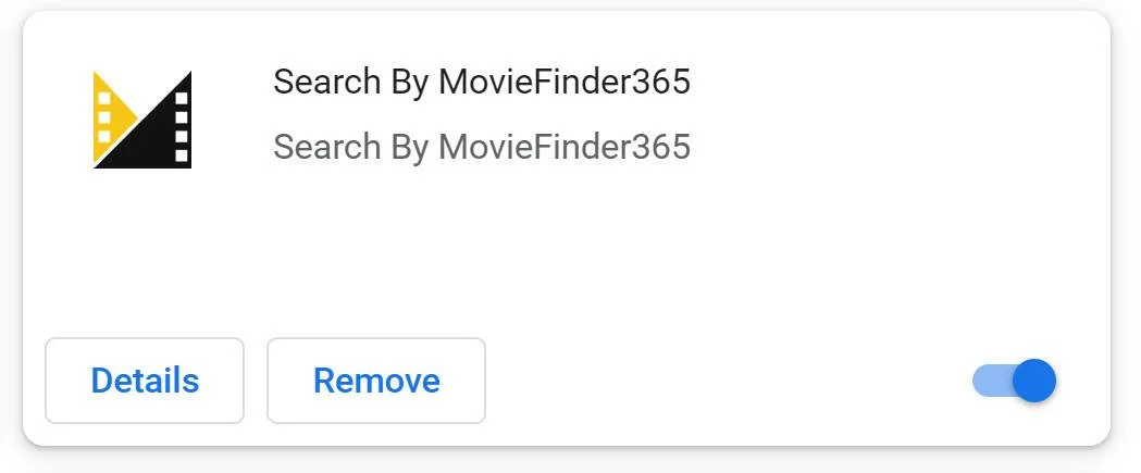 Remove "Search By MovieFinder365" Extension (Guide) 1 Image: Search By MovieFinder365 Chrome Extension