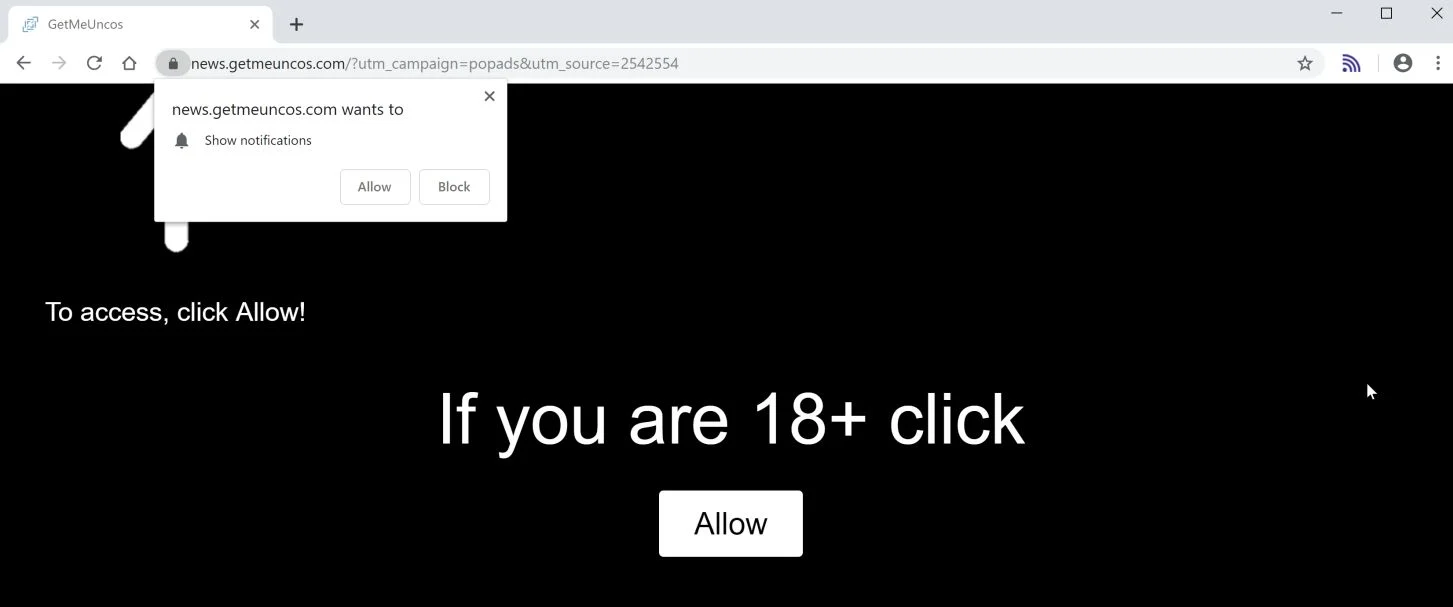 Remove News.getmeuncos.com pop-up ads (Virus Removal Guide) 1 news.getmeuncos.com redirect virus