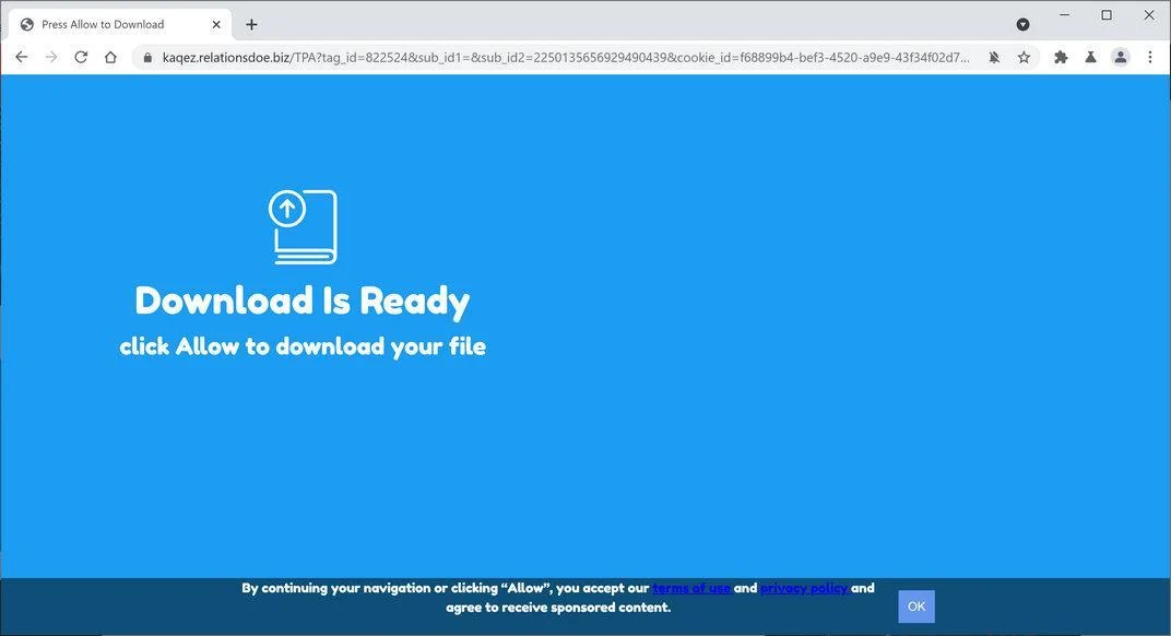 Remove Relationsdoe.biz pop-up ads (Virus Removal Guide) 1 Image: Chrome browser is redirected to Relationsdoe.biz