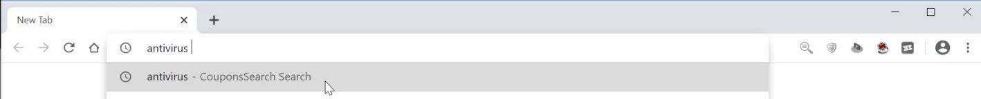 Image: Chrome browser is redirected to CouponsSearch Search