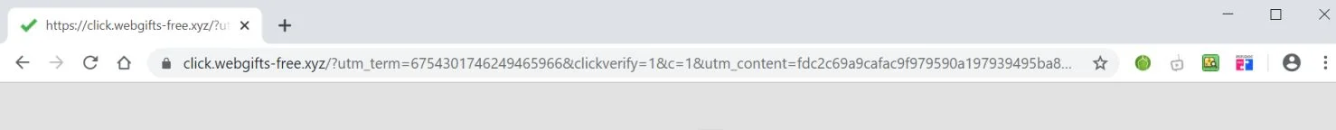 Image: Chrome browser is redirected to Webgifts-free.xyz