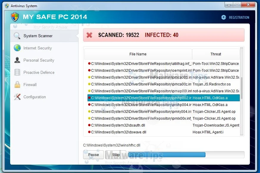 [Image: My Safe PC 2014 virus]