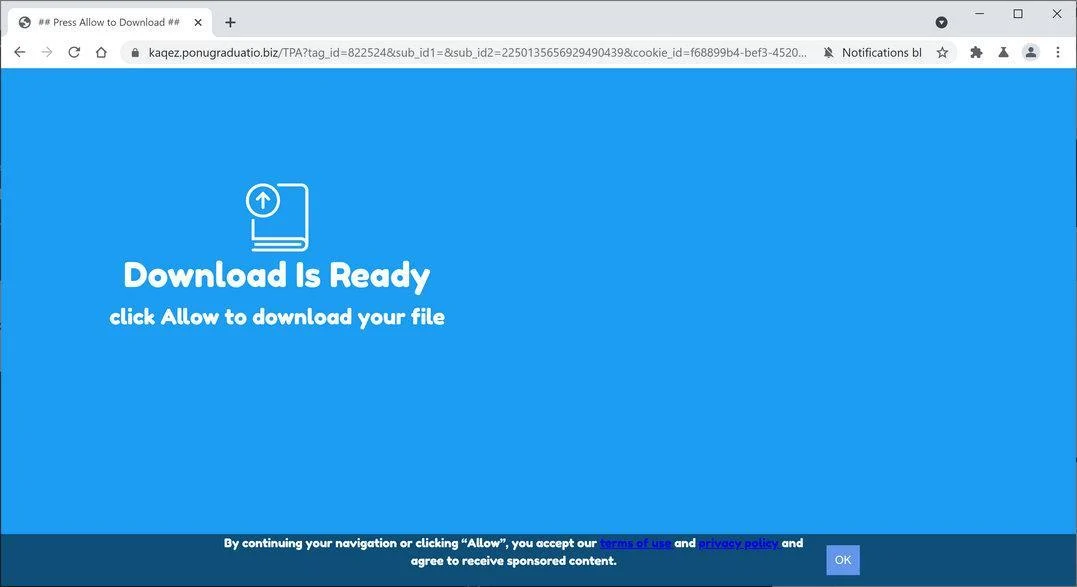 Remove Ponugraduatio.biz pop-up ads (Virus Removal Guide) 1 Image: Chrome browser is redirected to Ponugraduatio.biz