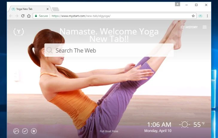 Yoga New Tab virus