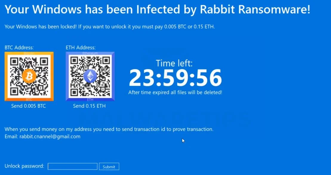 Rabbit ransomware virus