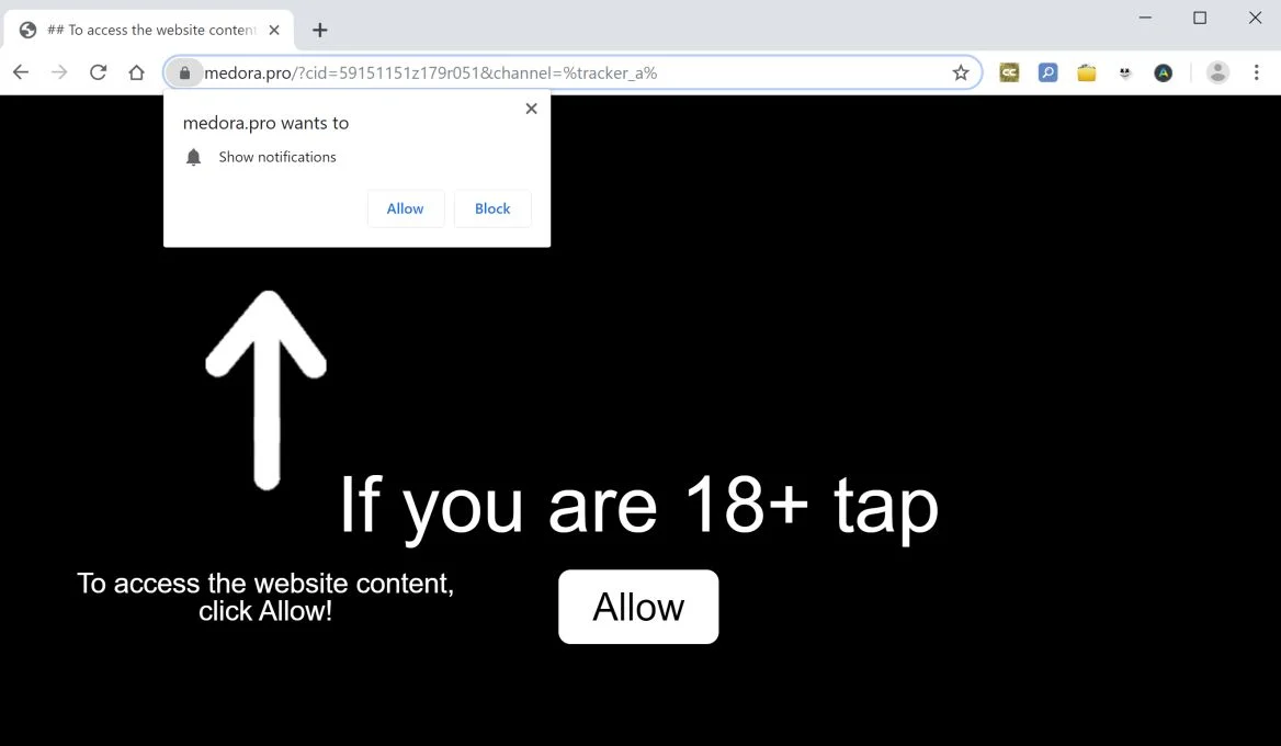 How to remove Medora.pro pop-up ads (Virus Removal Guide) 1 Image: Chrome browser is redirected to Medora.pro