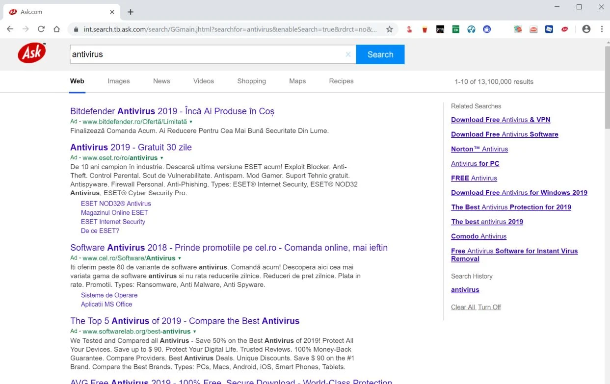 How to remove Int.search.tb.ask.com redirect (Virus Removal Guide) 1 Image: Chrome browser is redirected to Int.search.tb.ask.com