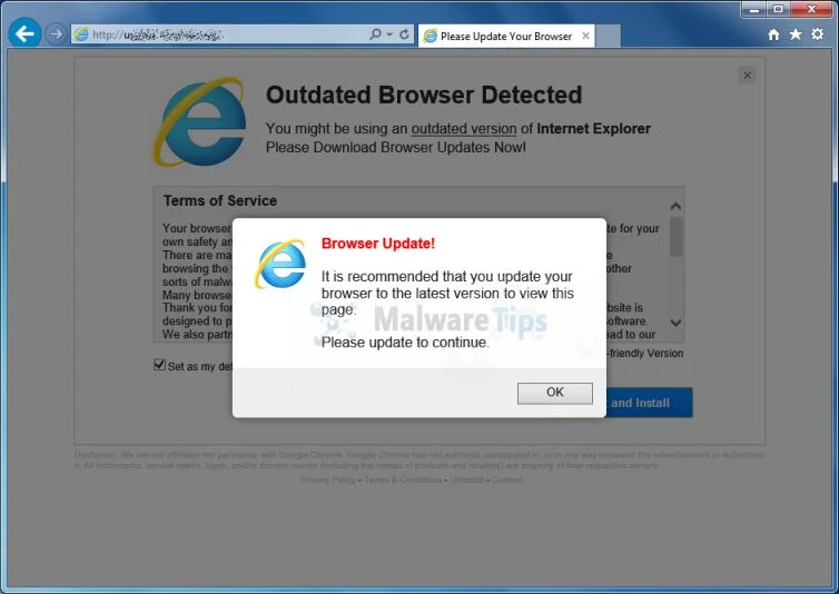 Update-browser.org virus Picture of Update-browser.org virus