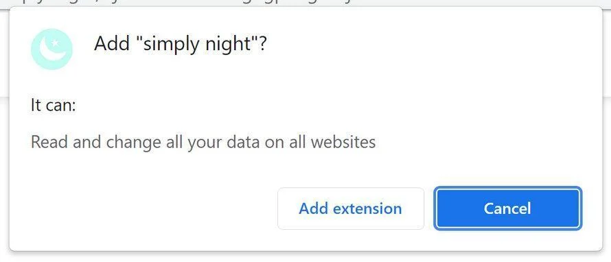 Remove Simply Night browser extension (Virus Removal Guide) 1 Image: Simply Night browser extension