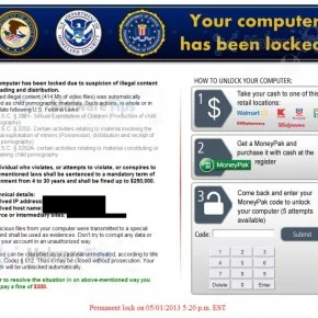 [Image: Your computer has been locked virus]