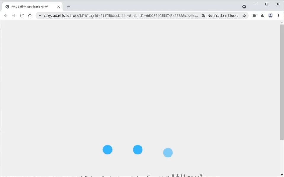 Remove Adashiscloth.xyz pop-up ads (Virus Removal Guide) 1 Image: Chrome browser is redirected to Adashiscloth.xyz