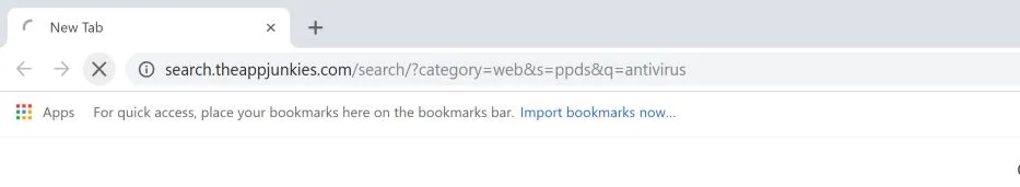 Search.theappjunkies.com redirect virus