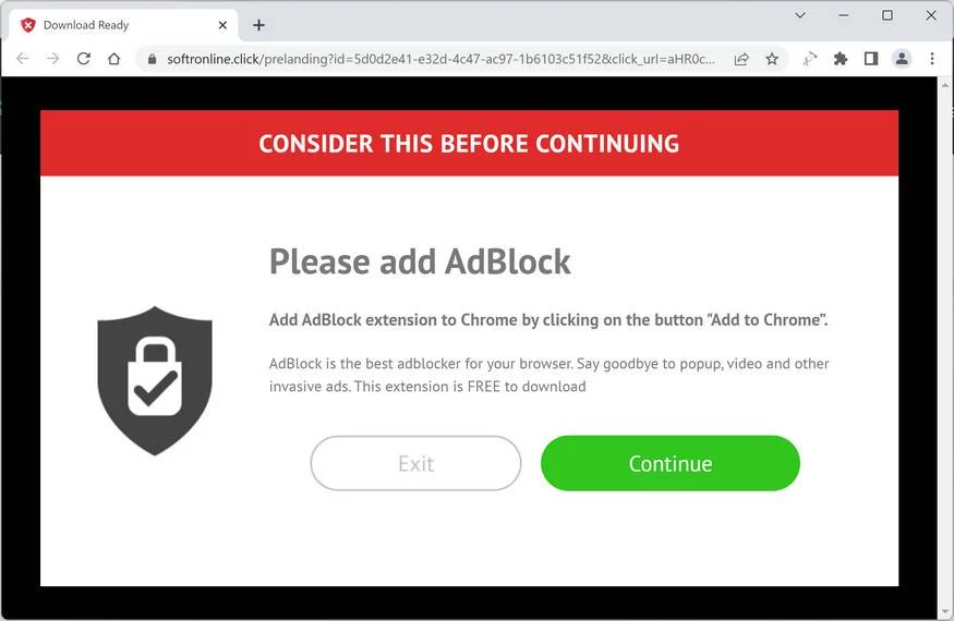 Image: Softronline.click Ads