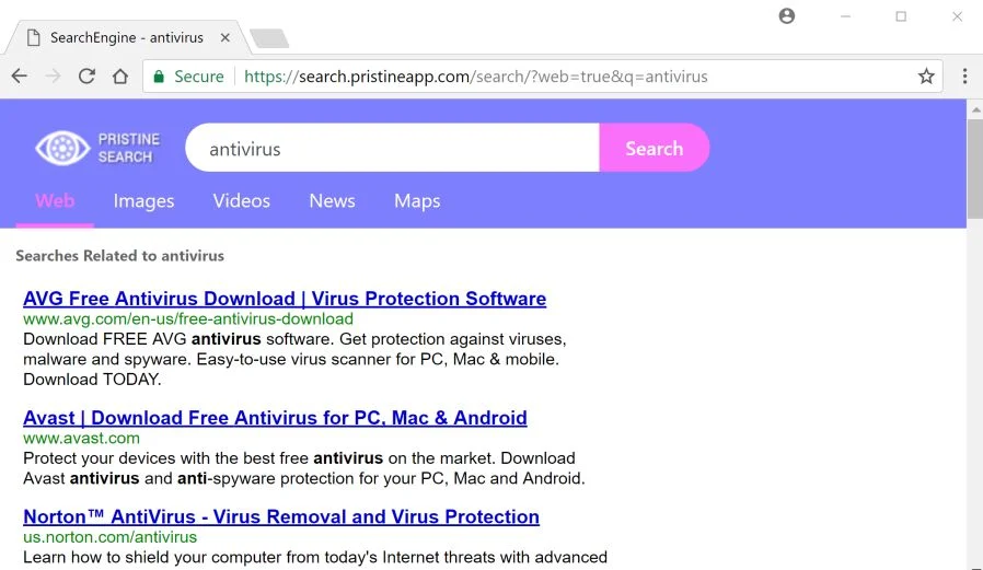 Search.pristineapp.com redirect Search.pristineapp.com redirect virus