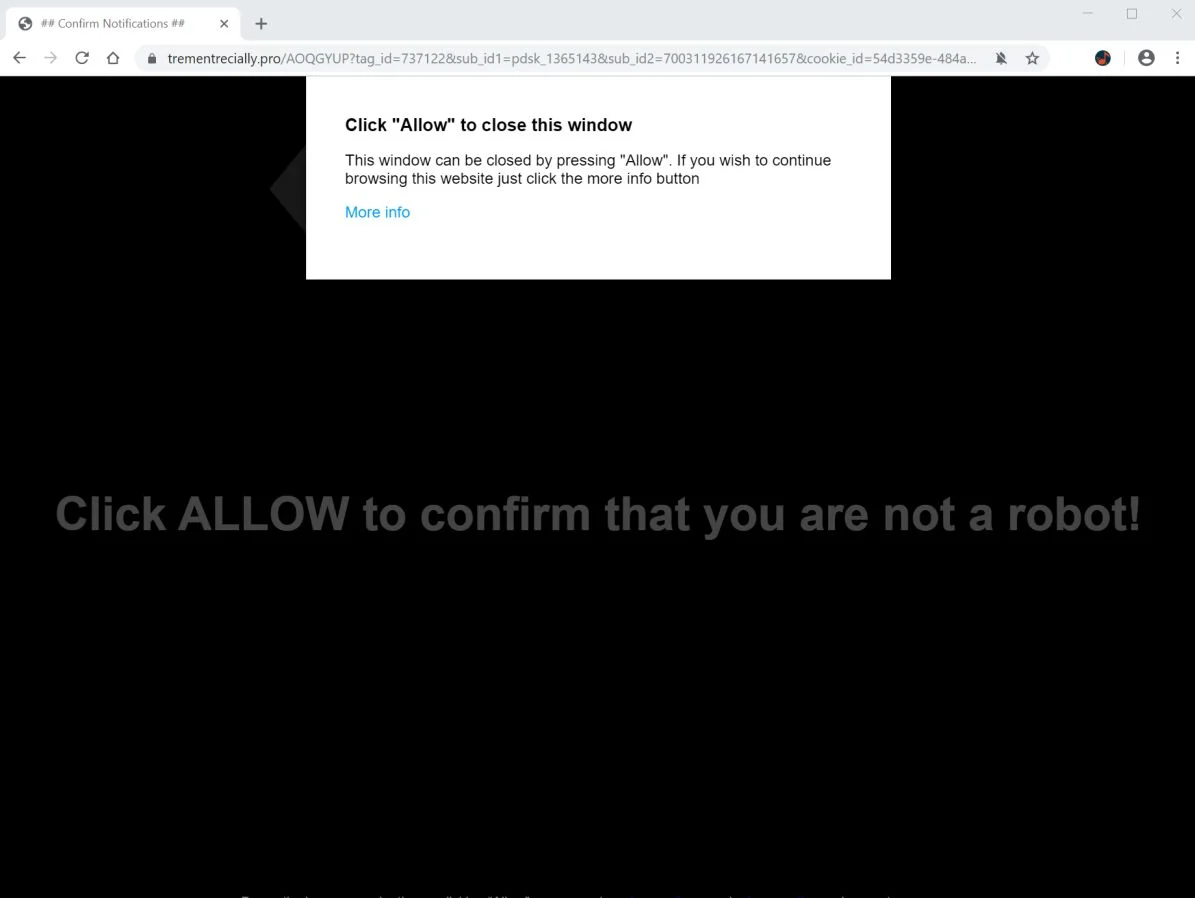 How to remove Trementrecially.pro pop-up ads (Virus Removal Guide) 1 Image: Chrome browser is redirected to Trementrecially.pro