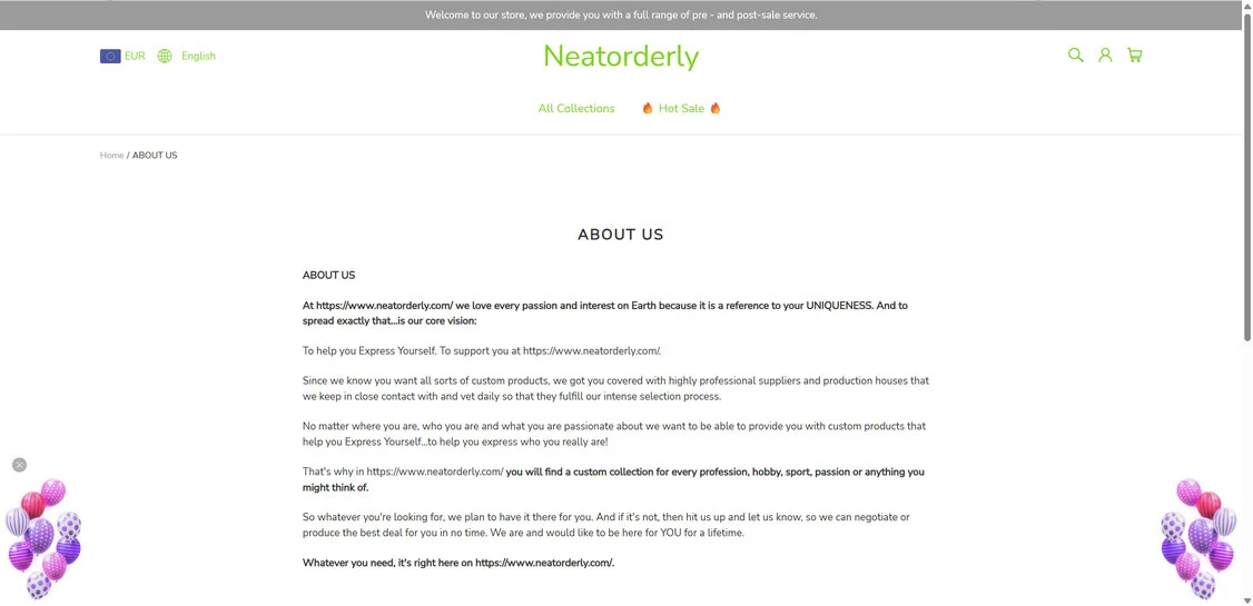 Neatorderly.com scam