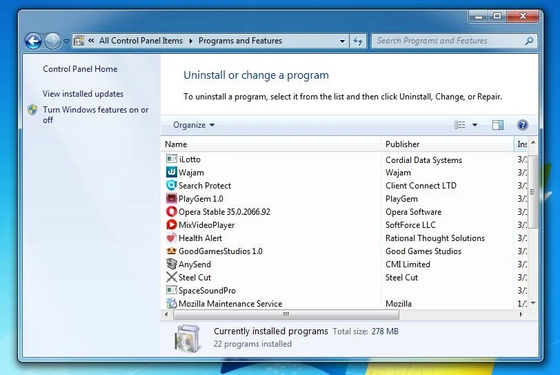 Uninstall iLotto