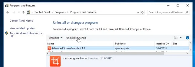 Advanced ScreenSnapshotTool Removal