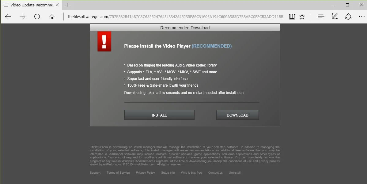 Thefilesoftwareget.com adware