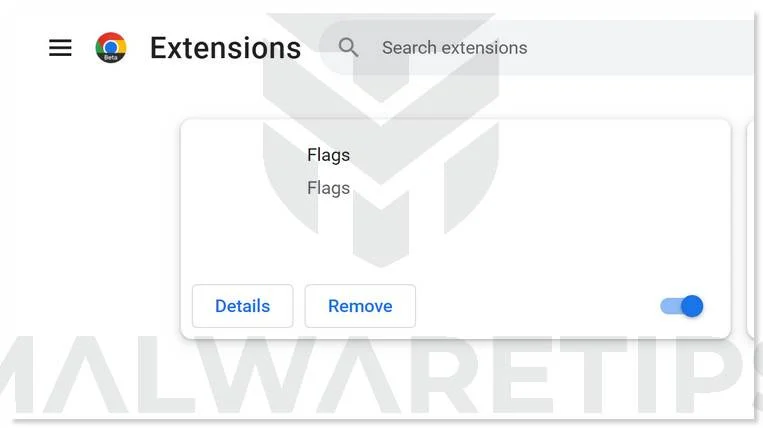 How To Remove "Flags" Chrome Extension Virus 1 Image: Flags Chrome extension