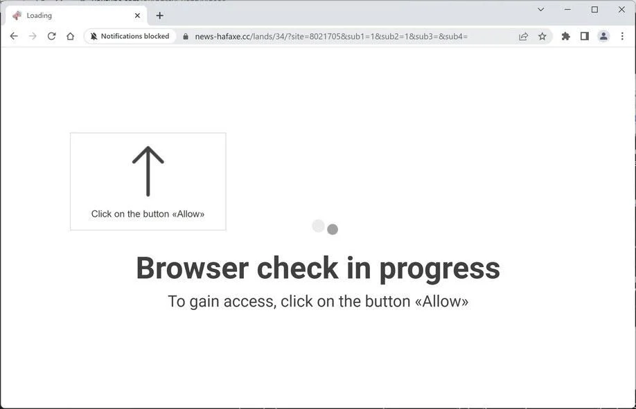 Remove News-hafaxe.cc Pop-up Ads (Virus Removal Guide) 1 Image: Chrome browser is redirected to News-hafaxe.cc