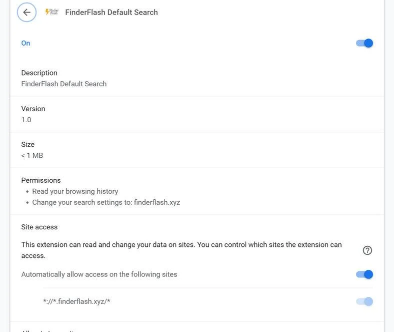 Image: FinderFlash Chrome extension