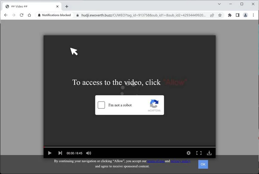 Remove Ewoverth.buzz Pop-up Ads (Virus Removal Guide) 1 Image: Ewoverth.buzz Ads