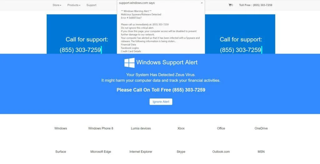 Don't Call the "Windows Firewall Warning Alert" Scam Number 8 Image: Ads.fiancetrack(2).dll - Tech Support Scam