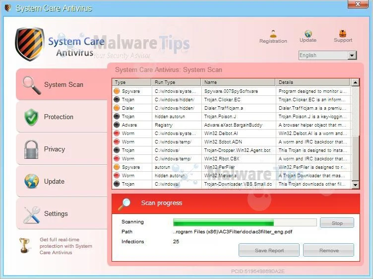 [Image: System Care Antivirus 3.7.32 virus]