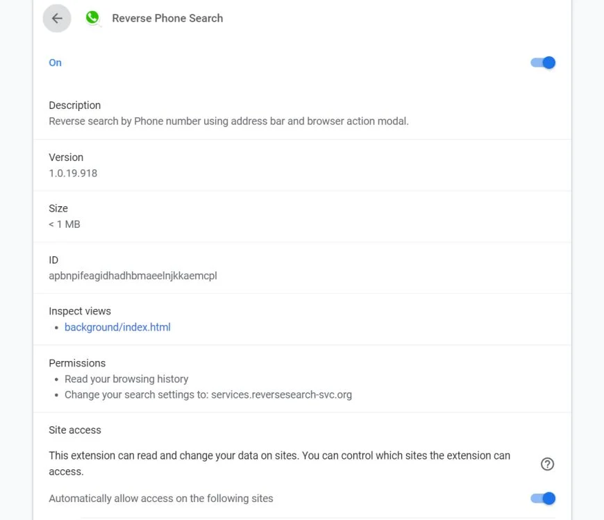 Remove Reverse Phone Search browser hijacker (Virus Removal Guide) 1 Image: Chrome browser is redirected to Reverse Phone Search