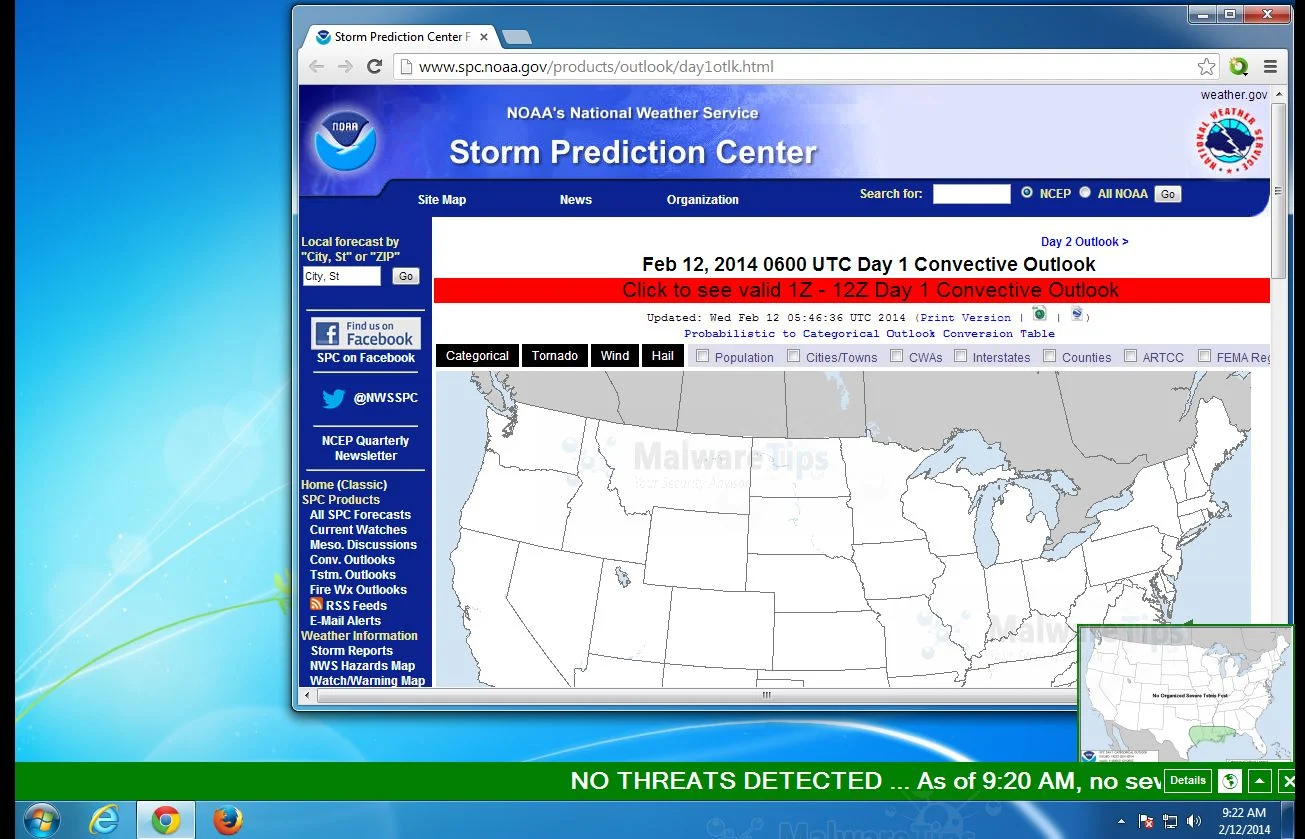 [Image: Storm Alerts pop-up virus]