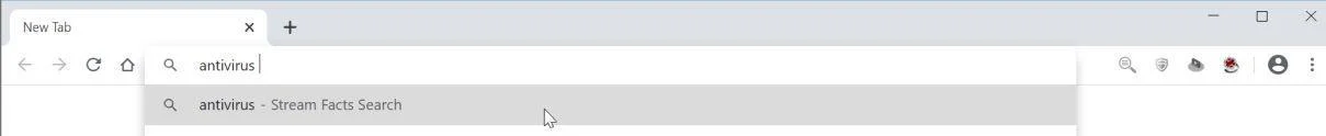 Image: Chrome browser is redirected to Stream Facts Search