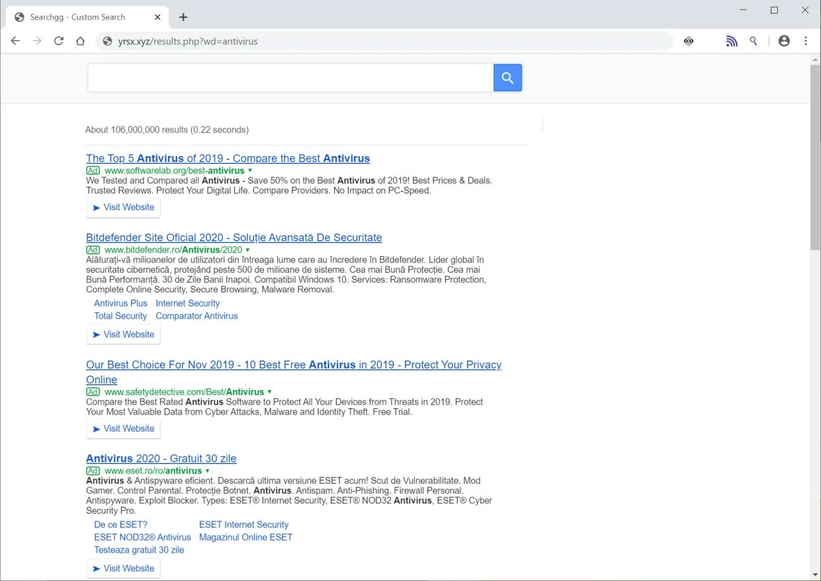 How to remove Yrsx.xyz redirect (Virus Removal Guide) 1 Image: Chrome browser is redirected to Yrsx.xyz