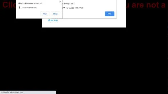 Remove Check-this.news pop-up ads (Virus Removal Guide) 1 Image: Chrome browser is redirected to Check-this.news