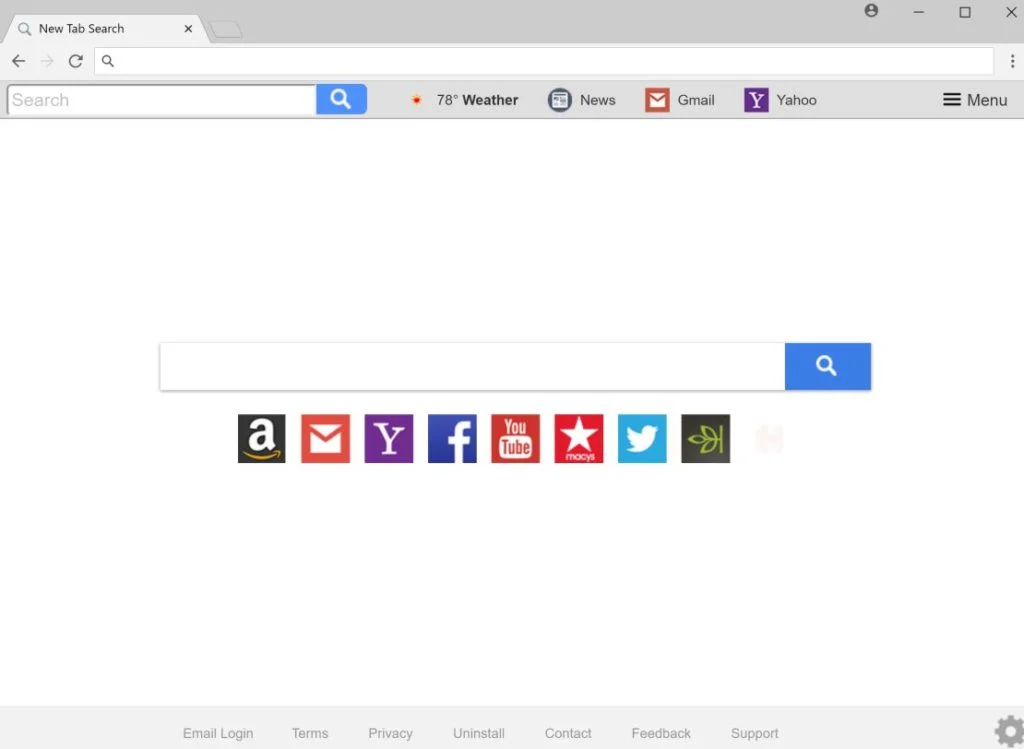 Email Login New Tab Search Virus